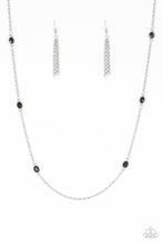 Load image into Gallery viewer, Paparazzi In Season - Black Rhinestones - Silver Necklace &amp; Earrings - $5 Jewelry With Ashley Swint