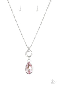 Paparazzi Lookin Like A Million - Pink Gem - White Rhinestones Necklace- $5 Jewelry with Ashley Swint