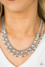 Load image into Gallery viewer, Paparazzi Majestic Marinas - White - Silver Chains - Necklace &amp; Earrings - $5 Jewelry With Ashley Swint