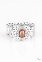 Load image into Gallery viewer, Paparazzi Mod Modest - Brown - Filigree Silver Band - Ring - $5 Jewelry With Ashley Swint