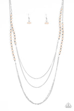 Load image into Gallery viewer, Paparazzi Shimmer Showdown - Brown - Crystal Beads - Silver Chains Necklace &amp; Earrings - $5 Jewelry With Ashley Swint