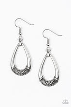Load image into Gallery viewer, Paparazzi Trending Texture - Silver - Teardrop Earrings - $5 Jewelry With Ashley Swint