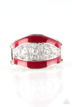 Load image into Gallery viewer, Paparazzi Trending Treasure - Red - White Rhinestones - Silver Ring - $5 Jewelry With Ashley Swint