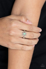 Load image into Gallery viewer, Paparazzi Vibrant Vibes - Green Bead - Silver Ring - $5 Jewelry With Ashley Swint