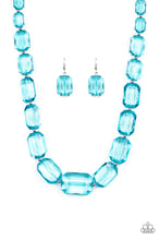 Load image into Gallery viewer, Paparazzi ICE Versa - Blue Acrylic - Necklace &amp; Earrings - $5 Jewelry with Ashley Swint