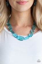 Load image into Gallery viewer, Paparazzi ICE Versa - Blue Acrylic - Necklace &amp; Earrings - $5 Jewelry with Ashley Swint