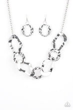 Load image into Gallery viewer, Paparazzi Capital Contour - Silver - Necklace and matching Earrings - $5 Jewelry with Ashley Swint