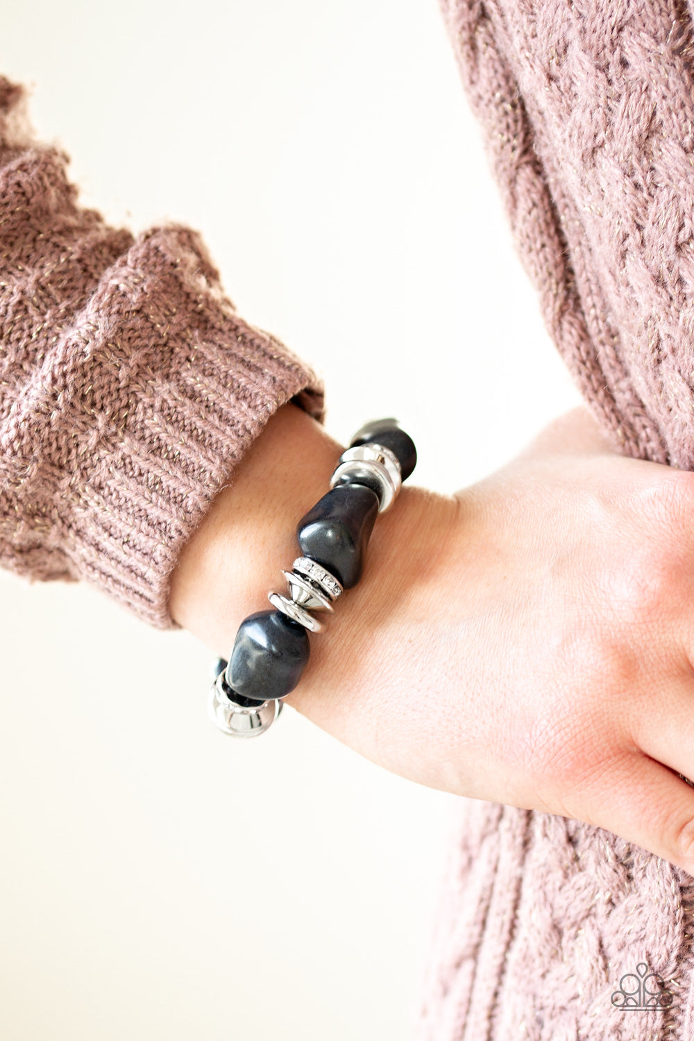Paparazzi Stone Age Stunner - Black Stones - Bracelet - $5 Jewelry with Ashley Swint