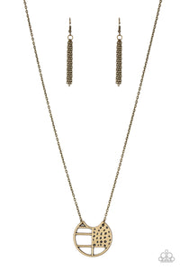 Paparazzi Abstract Aztec - Brass - Necklace & Earrings - $5 Jewelry with Ashley Swint