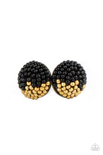 Load image into Gallery viewer, Paparazzi As Happy As Can BEAD - Black - Seed Bead - Post Earrings - $5 Jewelry with Ashley Swint