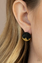 Load image into Gallery viewer, Paparazzi As Happy As Can BEAD - Black - Seed Bead - Post Earrings - $5 Jewelry with Ashley Swint