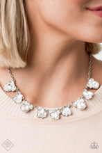 Load image into Gallery viewer, Paparazzi BLING to Attention - White - Necklace &amp; Earrings - Trend Blend / Fashion Fix Exclusive - September 2020 - $5 Jewelry with Ashley Swint