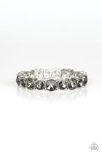 Load image into Gallery viewer, Paparazzi Born To Bedazzle - Silver - Smoky Rhinestones - Stretchy Band Bracelet - $5 Jewelry with Ashley Swint