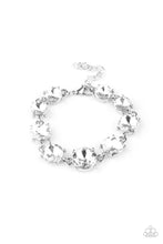 Load image into Gallery viewer, Paparazzi Cant Believe My ICE - White - Rhinestones - Statement Bracelet - $5 Jewelry with Ashley Swint