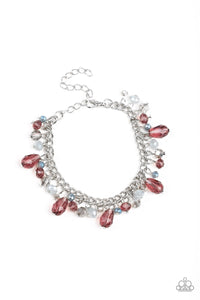 Paparazzi Catwalk Crawl - Purple - Gray Beading - Silver Chain - Bracelet - $5 Jewelry with Ashley Swint