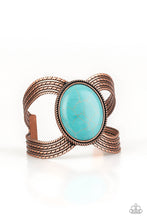 Load image into Gallery viewer, Paparazzi Coyote Couture - Copper - Turquoise Stone - Cuff Bracelet - $5 Jewelry With Ashley Swint