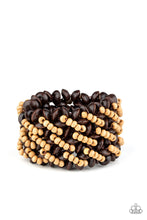 Load image into Gallery viewer, Paparazzi Cozy in Cozumel - Brown - Wooden - Bracelet - $5 Jewelry with Ashley Swint