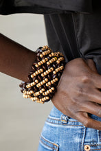 Load image into Gallery viewer, Paparazzi Cozy in Cozumel - Brown - Wooden - Bracelet - $5 Jewelry with Ashley Swint