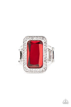 Load image into Gallery viewer, Paparazzi Crown Jewel Jubilee - Red - White Rhinestones - Ring - $5 Jewelry with Ashley Swint
