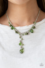 Load image into Gallery viewer, Paparazzi Crystal Couture - Green - Silver Necklace &amp; Earrings - $5 Jewelry with Ashley Swint