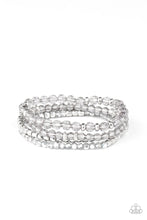 Load image into Gallery viewer, Paparazzi Crystal Crush - Silver - Stretchy Band - Set of 3 Bracelets - $5 Jewelry with Ashley Swint