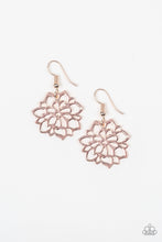 Load image into Gallery viewer, Paparazzi Darling Dahlia - Rose Gold - Earrings - $5 Jewelry With Ashley Swint