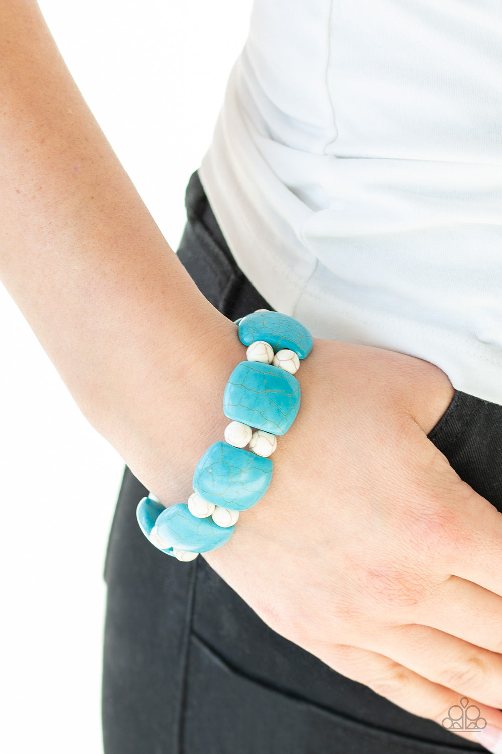Paparazzi Dont Be So NOMADIC! - Multi - Turquoise Stones - Bracelet - $5 Jewelry With Ashley Swint