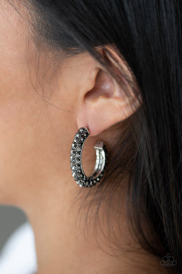 Paparazzi Dont Mind The STARDUST - Silver - Hematite Rhinestones - Post Earrings - $5 Jewelry with Ashley Swint