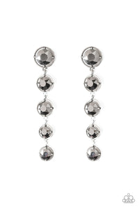Paparazzi Drippin In Starlight - Silver - Faceted Hematite Gems - Post Earrings - $5 Jewelry with Ashley Swint