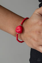 Load image into Gallery viewer, Paparazzi Eco Eccentricity - Red - Fiery Stone - Stretchy Band Bracelet - $5 Jewelry With Ashley Swint