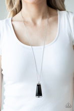 Load image into Gallery viewer, Paparazzi Empire State Elegance - Black Gem - Hematite Rhinestones - Necklace &amp; Earrings - $5 Jewelry with Ashley Swint