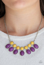 Load image into Gallery viewer, Paparazzi Environmental Impact - Purple - and Yellow stone Beads - Necklace &amp; Earrings - $5 Jewelry with Ashley Swint