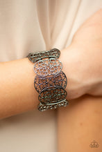 Load image into Gallery viewer, Paparazzi Fancy Fashionista - Black Gunmetal - Stretchy Band Bracelet - $5 Jewelry With Ashley Swint