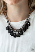 Load image into Gallery viewer, Paparazzi Fashionista Flair - Black - Gunmetal Beads - Necklace &amp; Earrings - $5 Jewelry with Ashley Swint