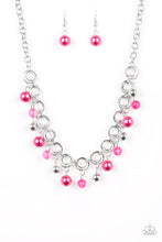Load image into Gallery viewer, Paparazzi Fiercely Fancy - Pink - Double Linked Silver Chain Necklace &amp; Earrings - $5 Jewelry with Ashley Swint