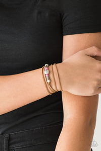Paparazzi Find Your Way - Pink - and Silver Beads - Wanderlust Friendship Bracelet - $5 Jewelry with Ashley Swint