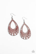 Load image into Gallery viewer, Paparazzi Flamingo Flamenco - Red - Silver Ornate Teardrop - Earrings - $5 Jewelry With Ashley Swint