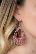 Load image into Gallery viewer, Paparazzi Flamingo Flamenco - Red - Silver Ornate Teardrop - Earrings - $5 Jewelry With Ashley Swint