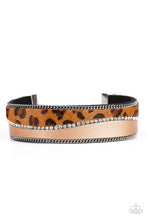 Load image into Gallery viewer, Paparazzi Flirtatiously Feline - Brown - Leather and Cheetah Print - White Rhinestones - Bracelet - Life of the Party Exclusive October 2019 - $5 Jewelry with Ashley Swint