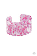 Load image into Gallery viewer, Paparazzi Freestyle Fashion - Pink - White &amp; Purple Tortoise Shell Acrylic Cuff Bracelet - $5 Jewelry with Ashley Swint
