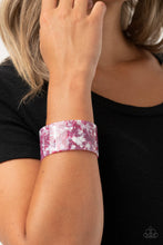 Load image into Gallery viewer, Paparazzi Freestyle Fashion - Pink - White &amp; Purple Tortoise Shell Acrylic Cuff Bracelet - $5 Jewelry with Ashley Swint