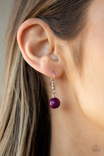 Load image into Gallery viewer, Paparazzi Guru Garden - Purple Plum Beads - Bold Silver Chains Necklace and matching Earrings - $5 Jewelry With Ashley Swint