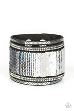 Load image into Gallery viewer, Paparazzi Heads Or MERMAID Tails - Multi / Silver Rhinestones - Sequin Wrap / Snap Bracelet - $5 Jewelry With Ashley Swint