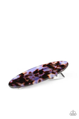 Paparazzi Hype Girl - Purple - and Brown Tortoise Shell Finish - Hair Clip - $5 Jewelry with Ashley Swint