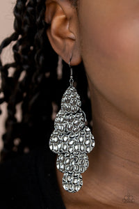 Paparazzi Instant Incandescence - Black - Honeycomb Patterns - Teardrop Earrings - $5 Jewelry with Ashley Swint
