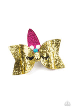 Load image into Gallery viewer, Paparazzi Just Be a YOU-nicorn - GOLD - Unicorn Hair Clip / Bow - $5 Jewelry with Ashley Swint