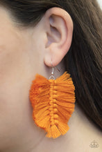 Load image into Gallery viewer, Paparazzi Knotted Native - Orange - Tassels / Fringe / Thread Earrings - $5 Jewelry with Ashley Swint