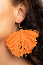 Load image into Gallery viewer, Paparazzi Macrame Mamba - Orange - Threaded Tassels - Earrings - $5 Jewelry with Ashley Swint