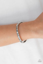 Load image into Gallery viewer, Paparazzi Malibu Marvelous - White Beads - Silver Vine - Stretchy Band Bracelet - $5 Jewelry With Ashley Swint