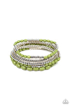 Load image into Gallery viewer, Paparazzi Meet and Mingle - Green - Set of 5 Stretchy Bracelets - $5 Jewelry with Ashley Swint
